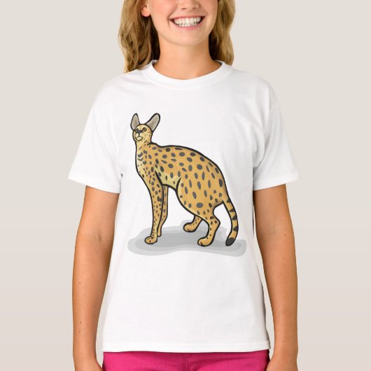 Serval Animal T-Shirt (Voorkant)
