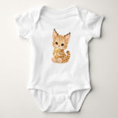 Serval Baby Bodysuit – Cute Spotted Wild Cat 🐆 (Voorkant)