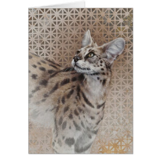 Serval Blank Card van Andrew Denman