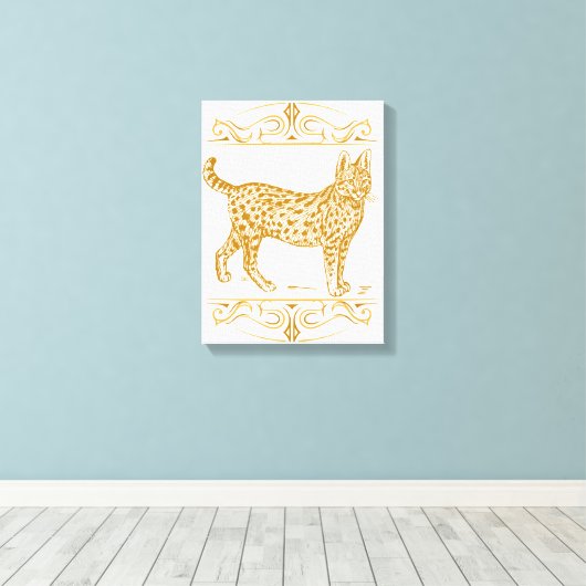 Serval Canvas Afdruk (Insitu (Houten vloer))