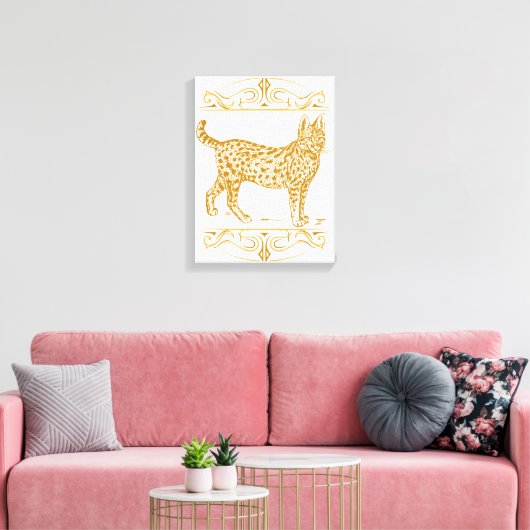 Serval Canvas Afdruk (Insitu (Woonkamer))