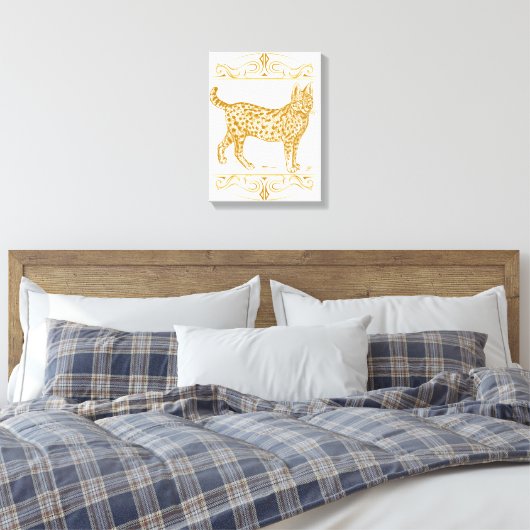 Serval Canvas Afdruk (Insitu (Slaapkamer))