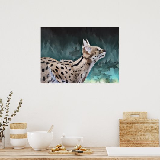 Serval Cat Poster (Keuken)