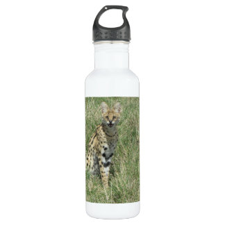 Serval cat roestvrijstalen waterfles