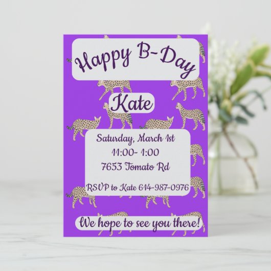 Serval Cats Happy Birthday Kaart (Staand voorkant)