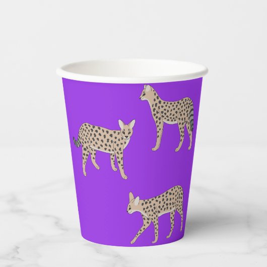 Serval Cats Papieren Bekers (Voorkant)