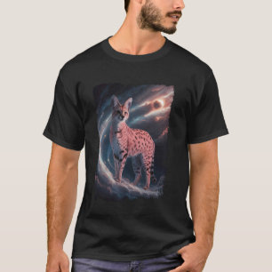 Serval Kat Galaxy Bengaalse Kat Ruimte Katachtige T-shirt