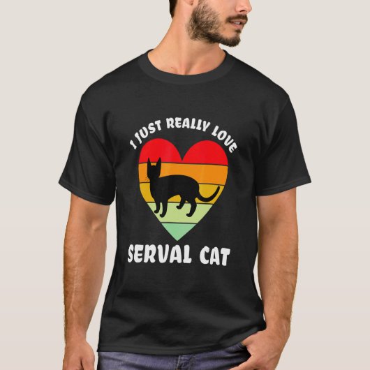 Serval Kat geliefde Kat T-shirt (Voorkant)