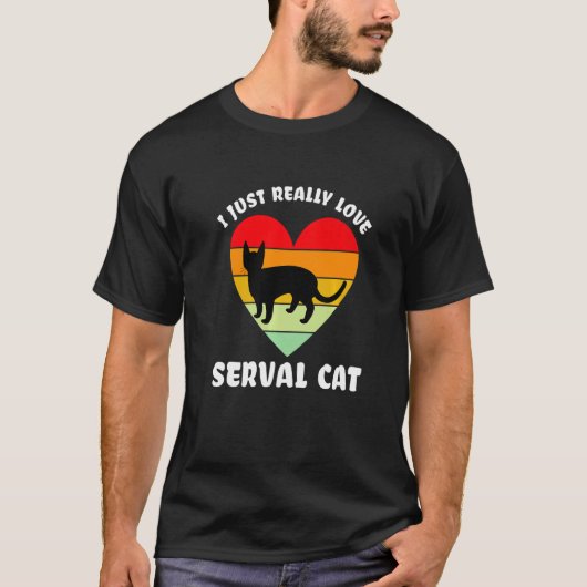 Serval Kat geliefde Kat T-shirt (Voorkant)