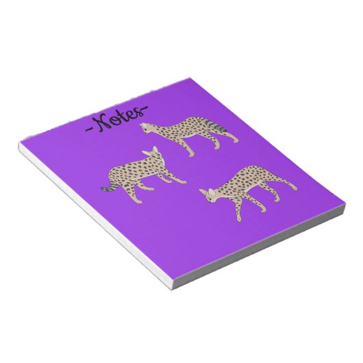 Serval katten notitieblok (Schuin)