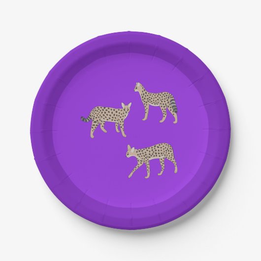 Serval katten papieren bordje (Voorkant)