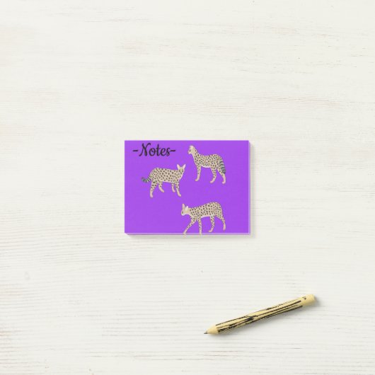 Serval katten post-it® notes (Op bureau)