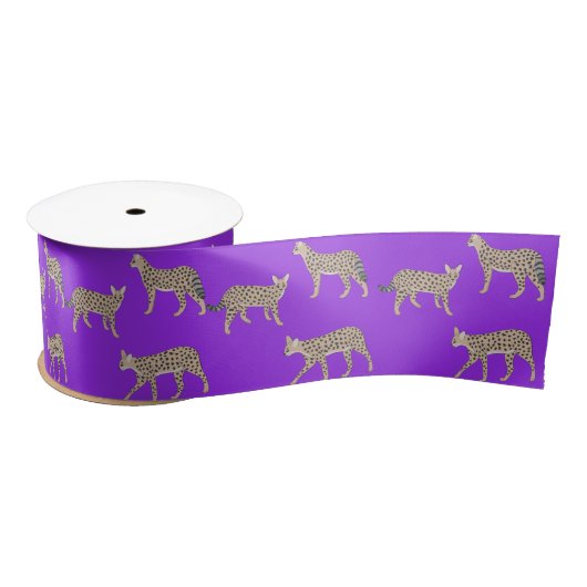 Serval katten satijnen lint (Spoel)