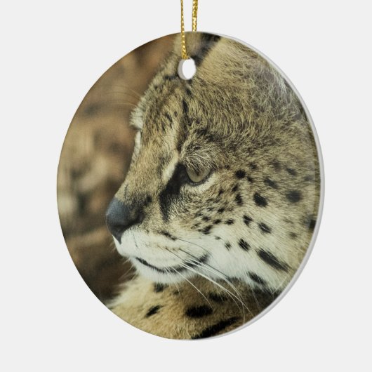 Serval Keramisch Ornament (Links)