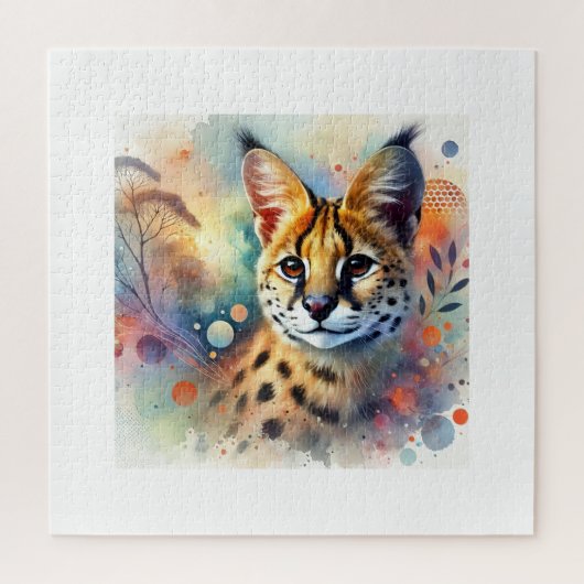 Serval Majesty 020924AREF115 - Watercolor Legpuzzel (Verticaal)