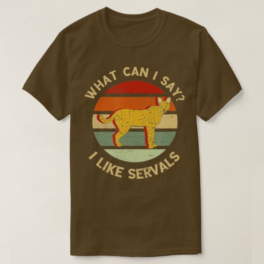 Serval Retro wat ik kan zeggen: Serval Cat African T-shirt (Design voorkant)