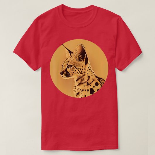Serval Wild Cat Serval Cat African Wildcat Animal T-shirt (Design voorkant)