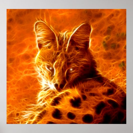 *Serval* Wild Spirit Cat Poster Afdrukken (Voorkant)