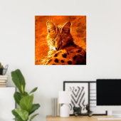 *Serval* Wild Spirit Cat Poster Afdrukken (Thuiskantoor)