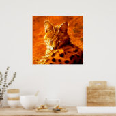 *Serval* Wild Spirit Cat Poster Afdrukken (Keuken)