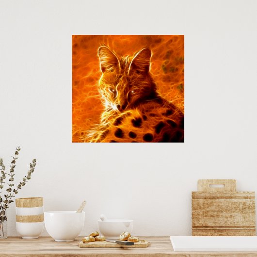 *Serval* Wild Spirit Cat Poster Afdrukken (Keuken)