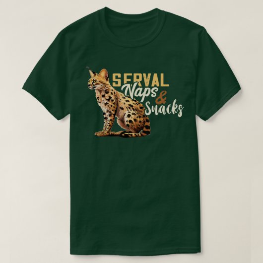 Servale kranen en snacks met wild kattenvoer - Afr T-shirt (Design voorkant)