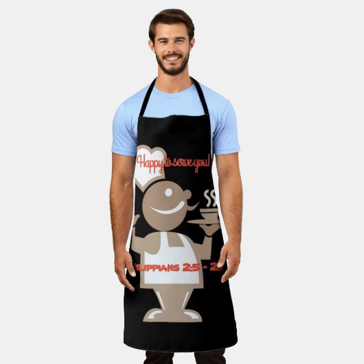 Servant apron schort (Gedragen)