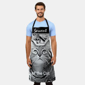 Servant voor de Kat past het All-Over Apron van de Schort (Gedragen)