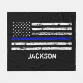 Serve. Edelachtbare. Bescherm de vlag van een blau Fleece Deken (Voorkant (Horizontaal))