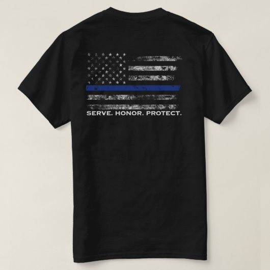 Serve Honor Protect Flag T-shirt (Design achterkant)