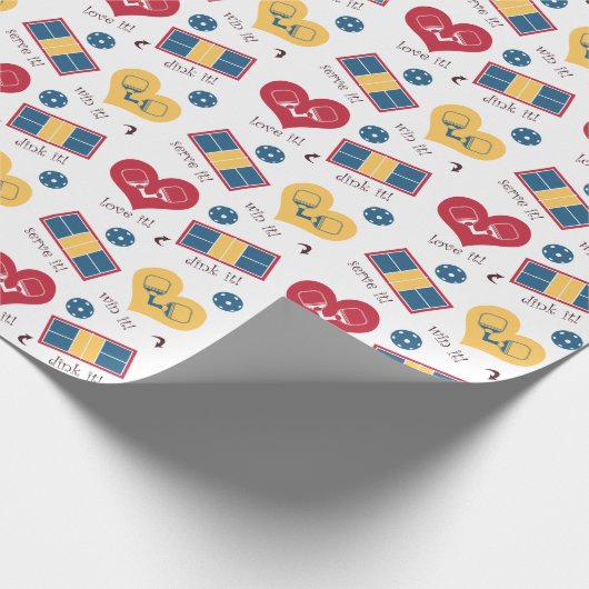 Serve it, win it, dink het - pickleball wrapper cadeaupapier (Hoek)
