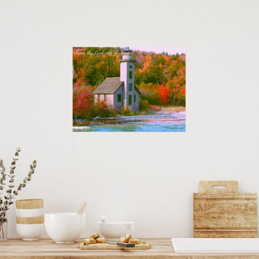 Serve the Lord met genoegen Poster (Keuken)