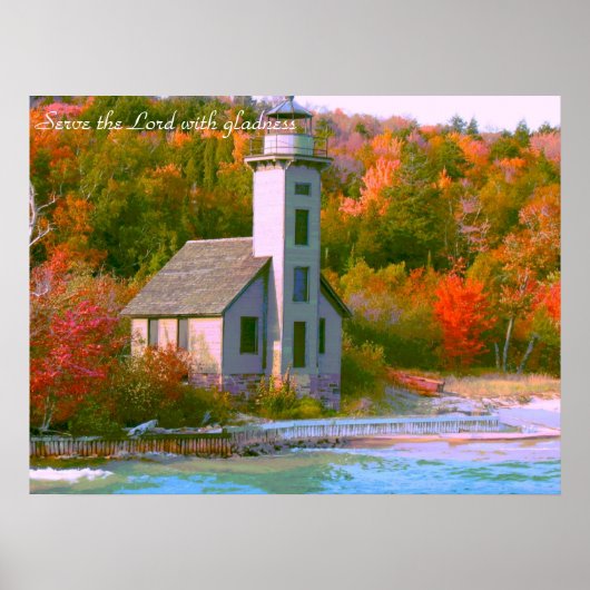 Serve the Lord met genoegen Poster (Voorkant)