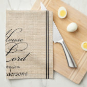Serve the Lord personalized linen look Theedoek (Quarter Fold)