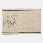 Serve the Lord personalized linen look Theedoek (Horizontaal)