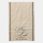 Serve the Lord personalized linen look Theedoek (Verticaal)