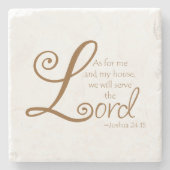 Serve The Lord Stenen Onderzetter (Voorkant)