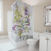 Serve the Lord with gladness floral Douchegordijn (In situ)