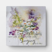 Serve the Lord with gladness floral Fotoplaat (Voorkant)