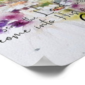 Serve the Lord with gladness floral Poster (Hoek)