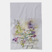 Serve the Lord with gladness floral Theedoek (Verticaal)