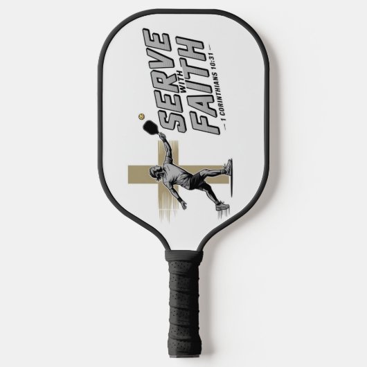 Serve With Faith Christian Pickleball Paddle (Voorkant)