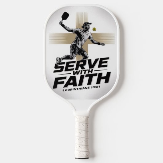 Serve With Faith Christian Pickleball Paddle (Voorkant)