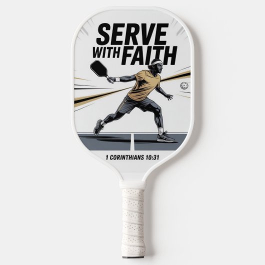 Serve With Faith Christian Pickleball Paddle (Voorkant)
