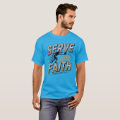 Serve With Faith Christian Pickleball T-Shirt (Voorkant volledig)