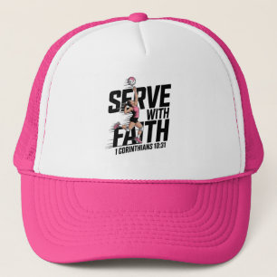 Serve With Faith Damesvolleybal Trucker Pet