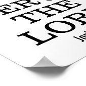 Serveer de Heer Bijbel Verse Schrift Jozua 24 Poster (Hoek)