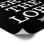 Serveer de Heer Bijbel Verse Schrift Jozua 24 Poster (Hoek)