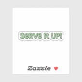 Serveer het op! Groen pickleball Sticker (Vel)