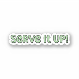 Serveer het op! Groen pickleball Sticker